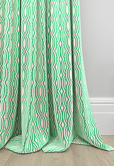Opulent Scallop, Spearmint - Made To Measure Curtains